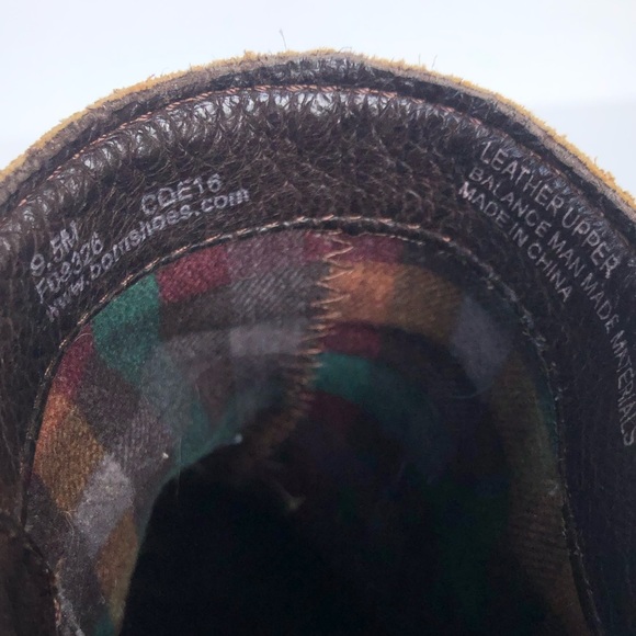 Born Adia Tabacco Distressed Rugged Suede Boots Womens 9.5 Leather Moto Ankle - Picture 11 of 12